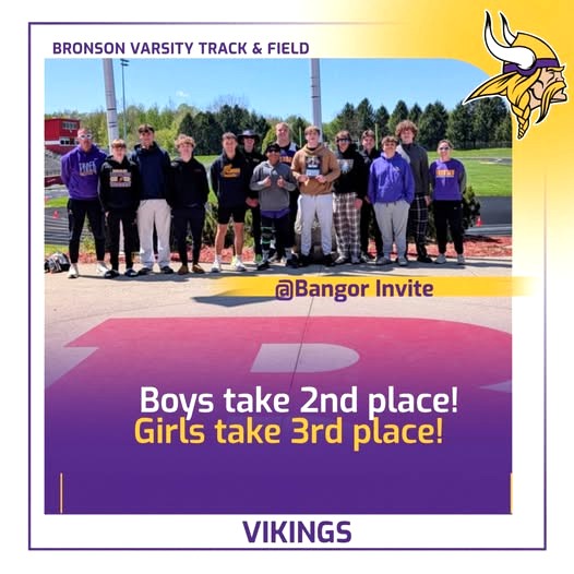 Bronson boys 2nd, girls 3rd at Bangor Track Invitational